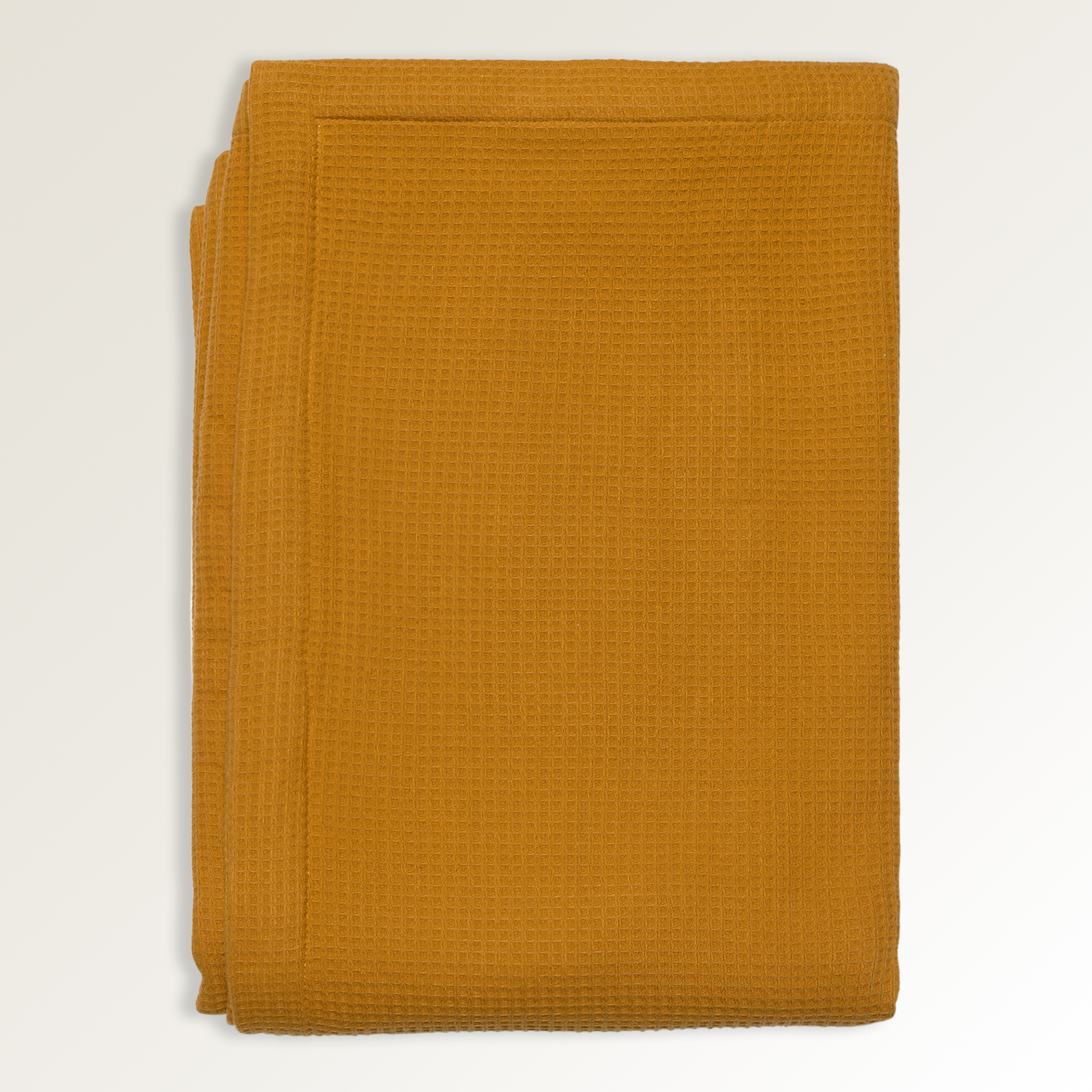 Large Sauna Waffle-Terry Towel - Mustard