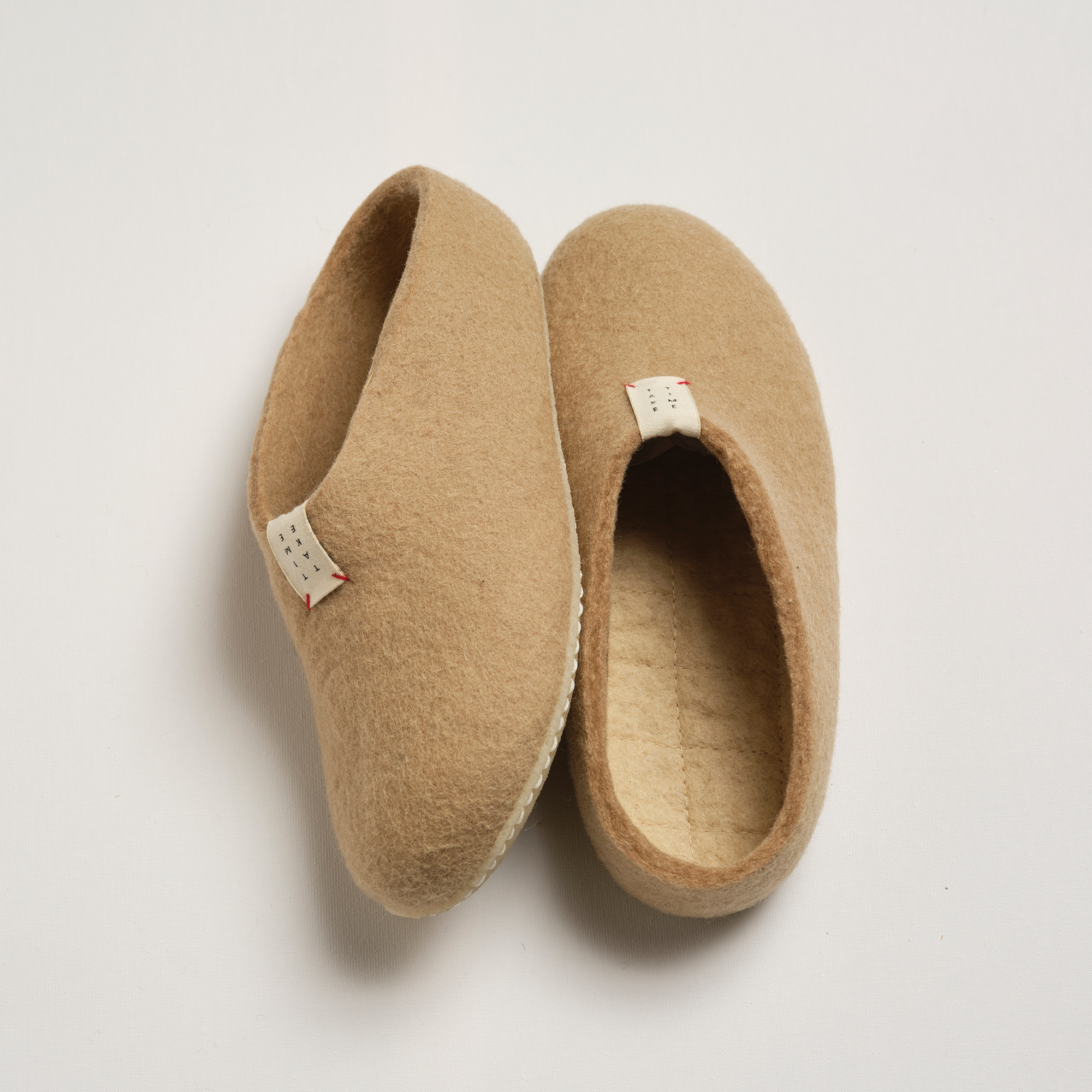 Wool Felt Slippers - Sand