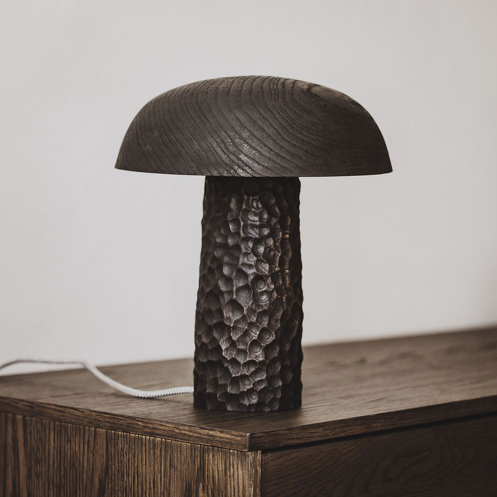 Yakisugi Oak Mushroom Lamp
